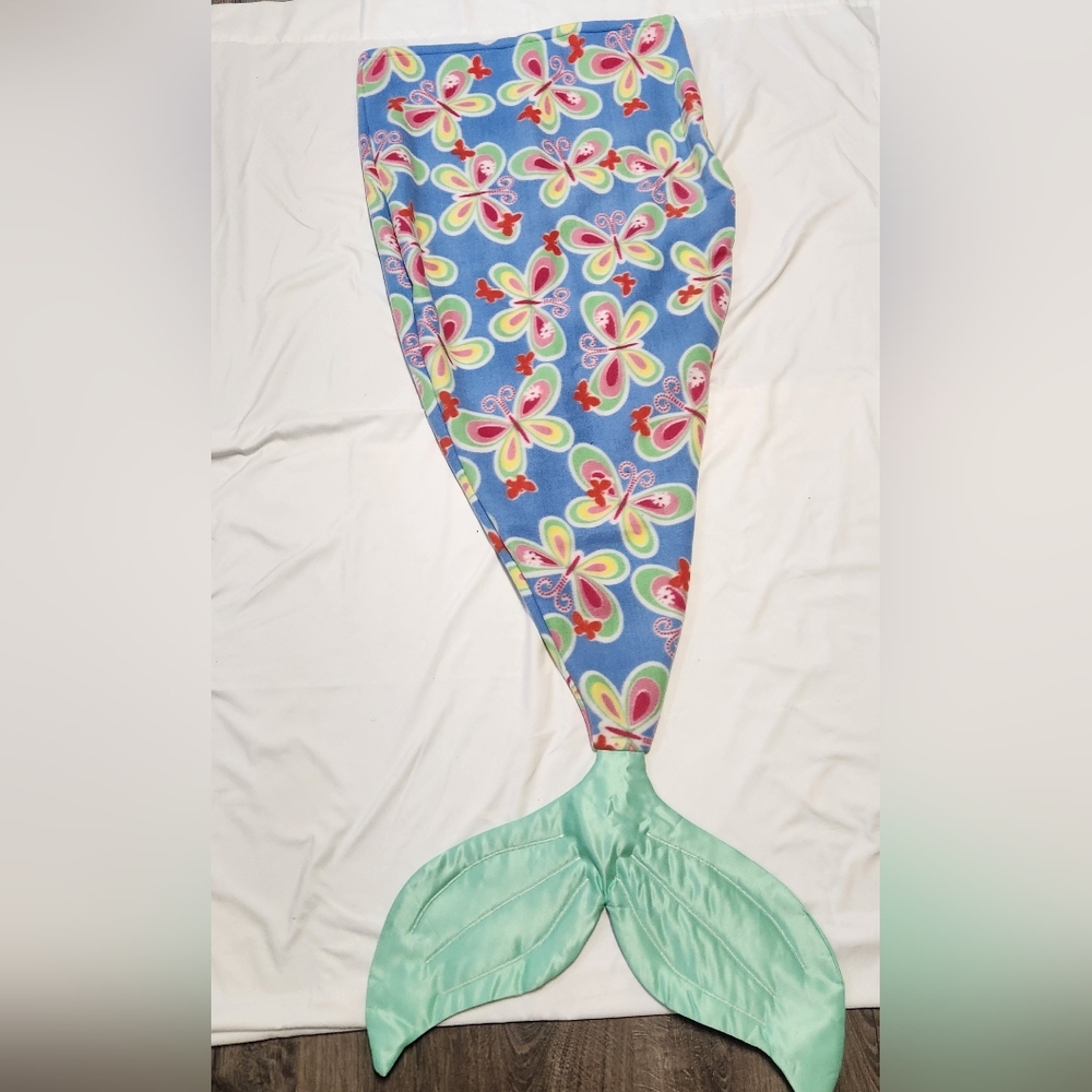 Butterfly Mermaid Tail Blanket 6-10 Year Old